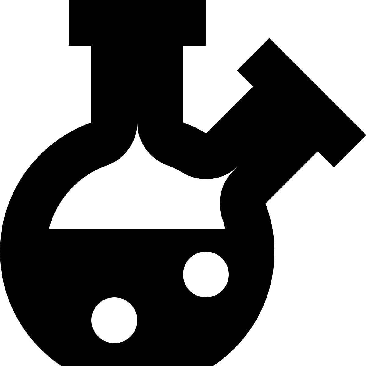 tiny glyph style glass flask icon