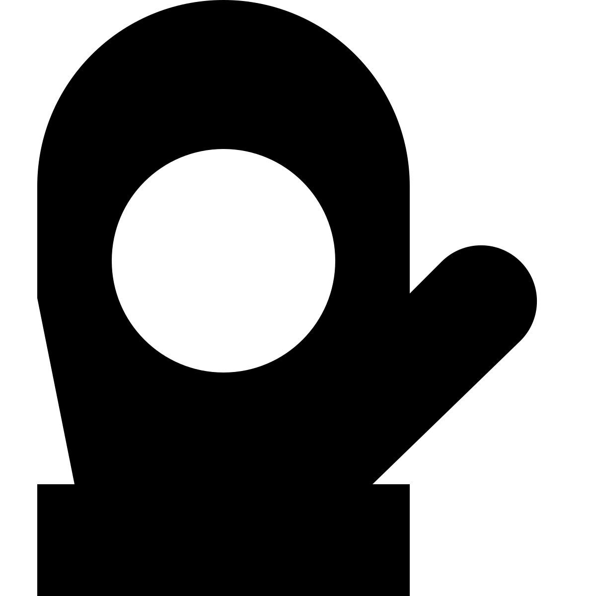 tiny glyph style варежка со снежком icon
