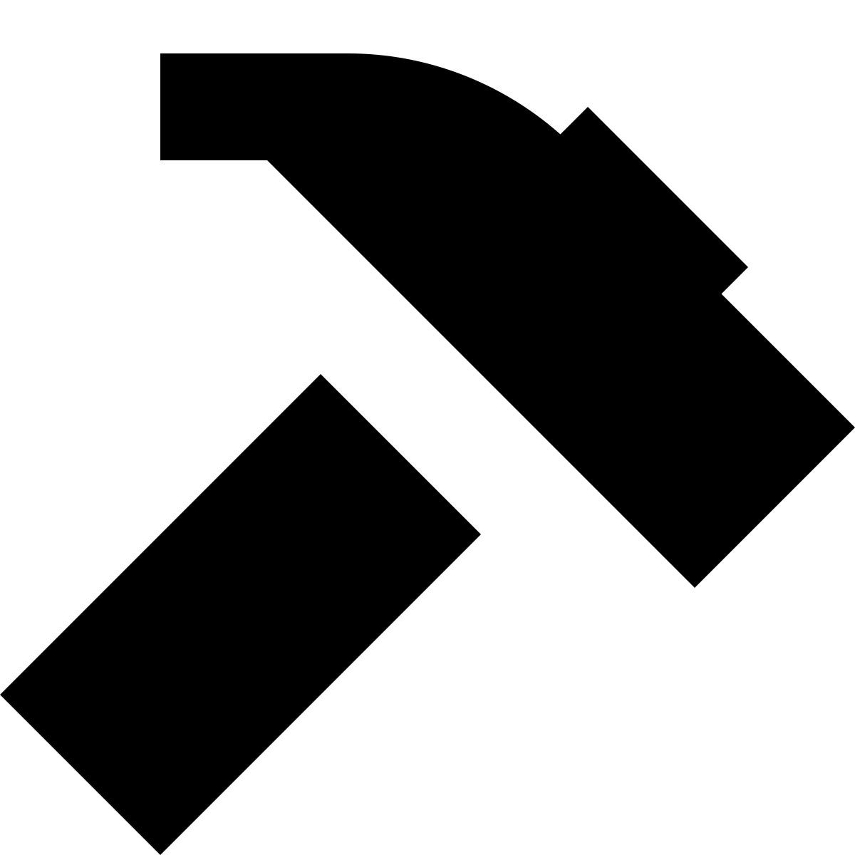 tiny glyph style 망치 icon