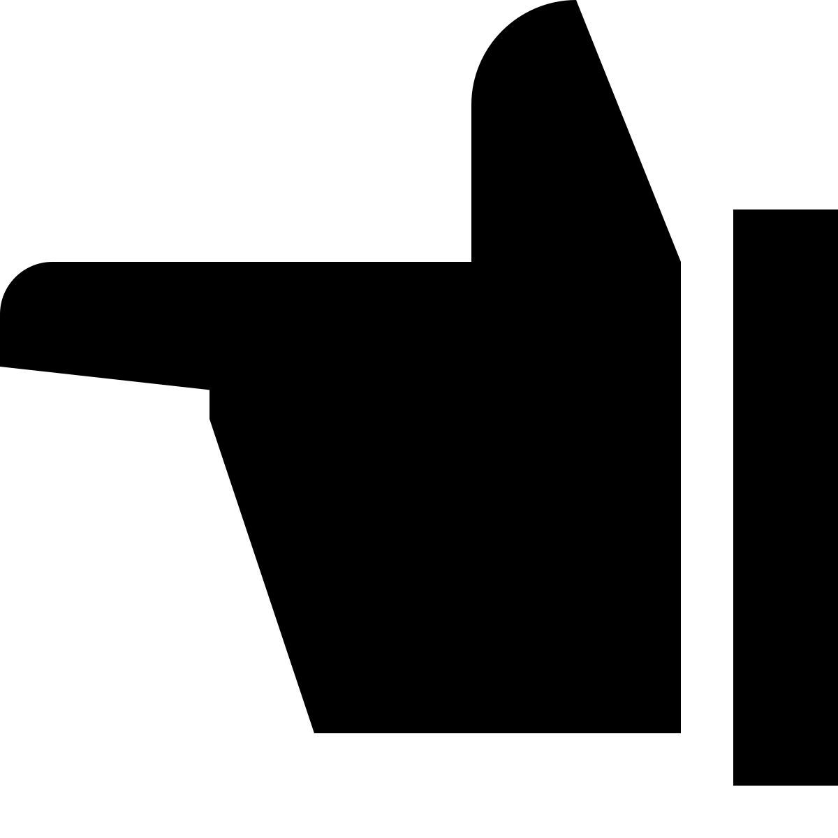 tiny glyph style hand left icon