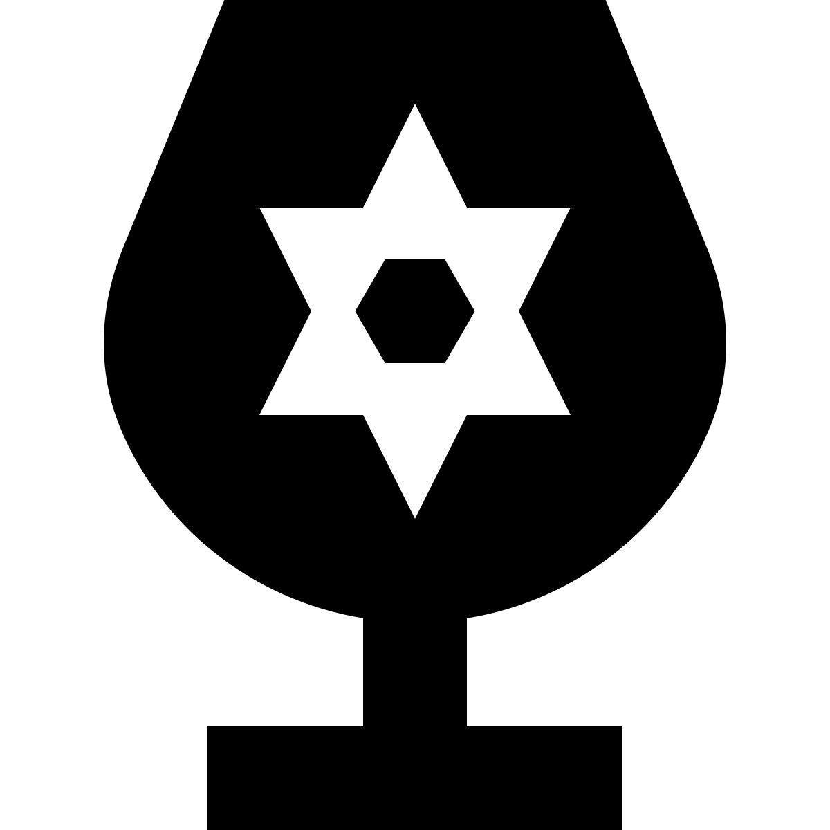 tiny glyph style vetro di hanukkah icon