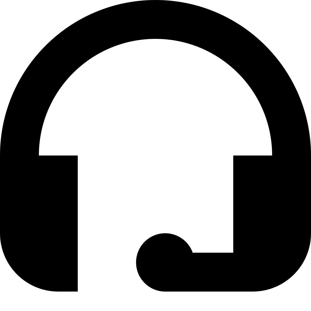 tiny glyph style 헤드폰 icon