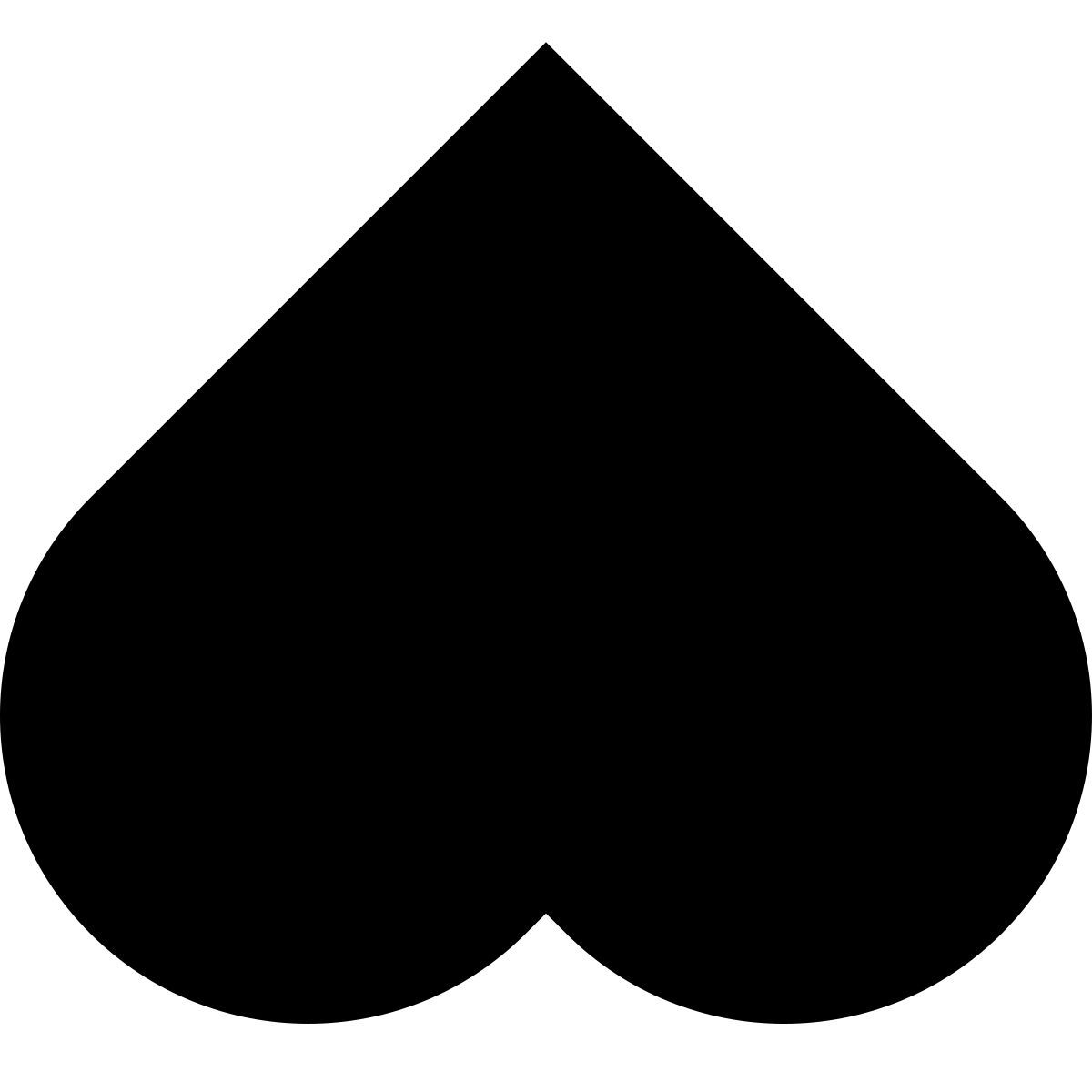 tiny glyph style 심장이 거꾸로 icon