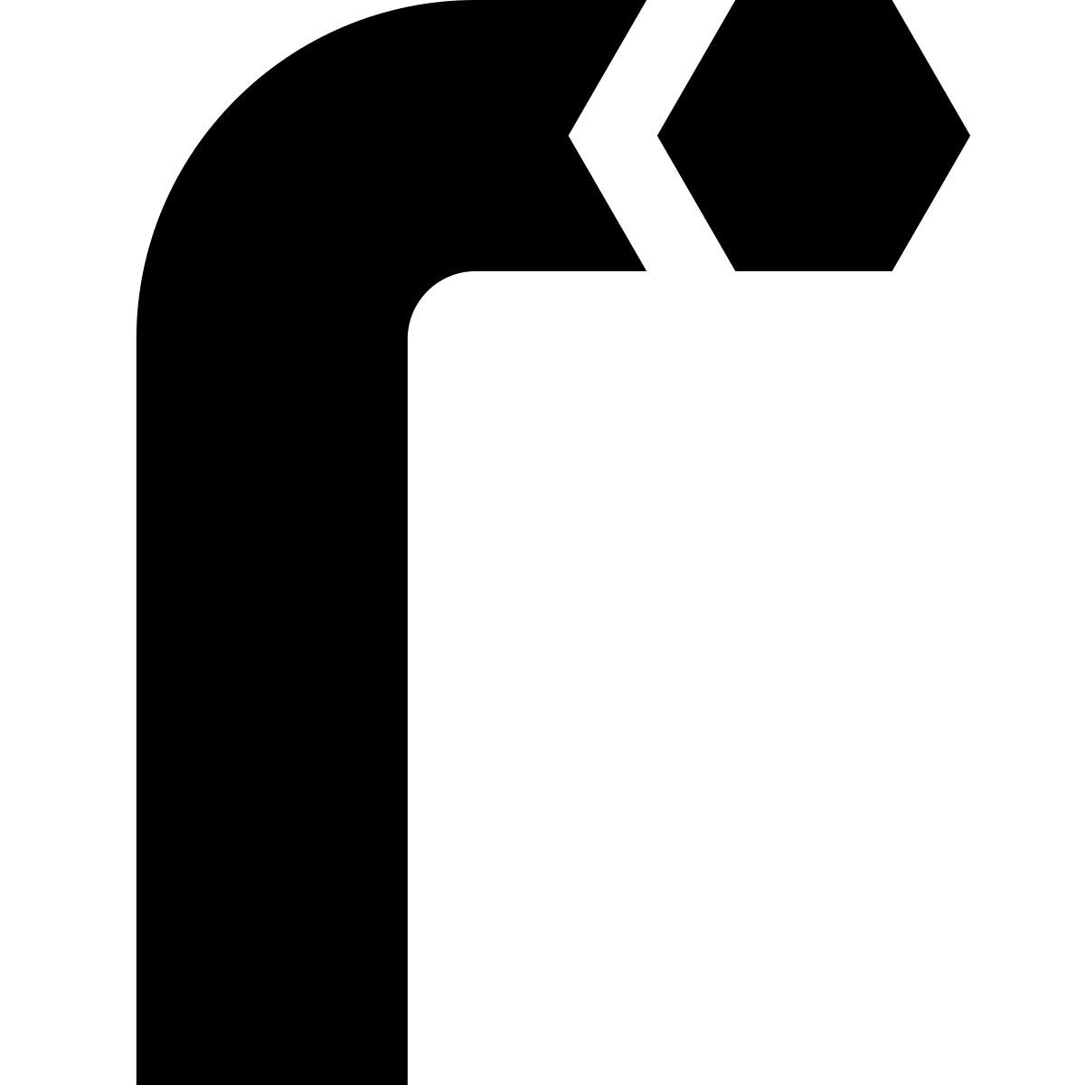 tiny glyph style llave hexagonal icon