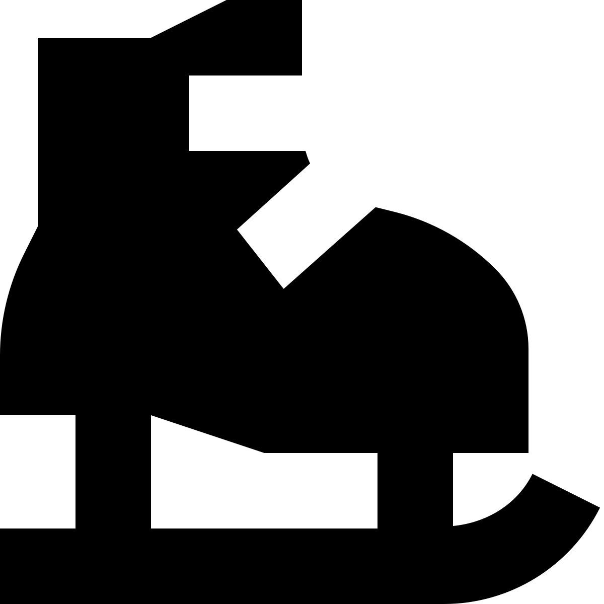 tiny glyph style ホッケースケート icon