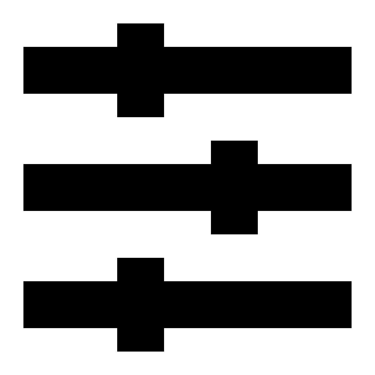 tiny glyph style 수평 설정 믹서 icon
