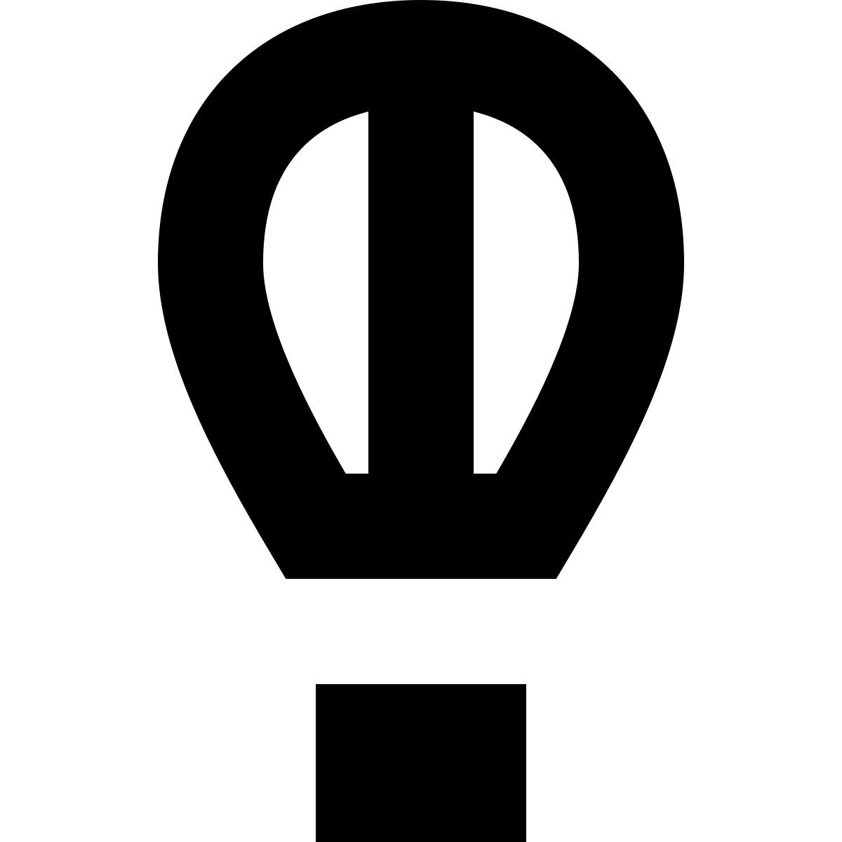 tiny glyph style mongolfiera icon