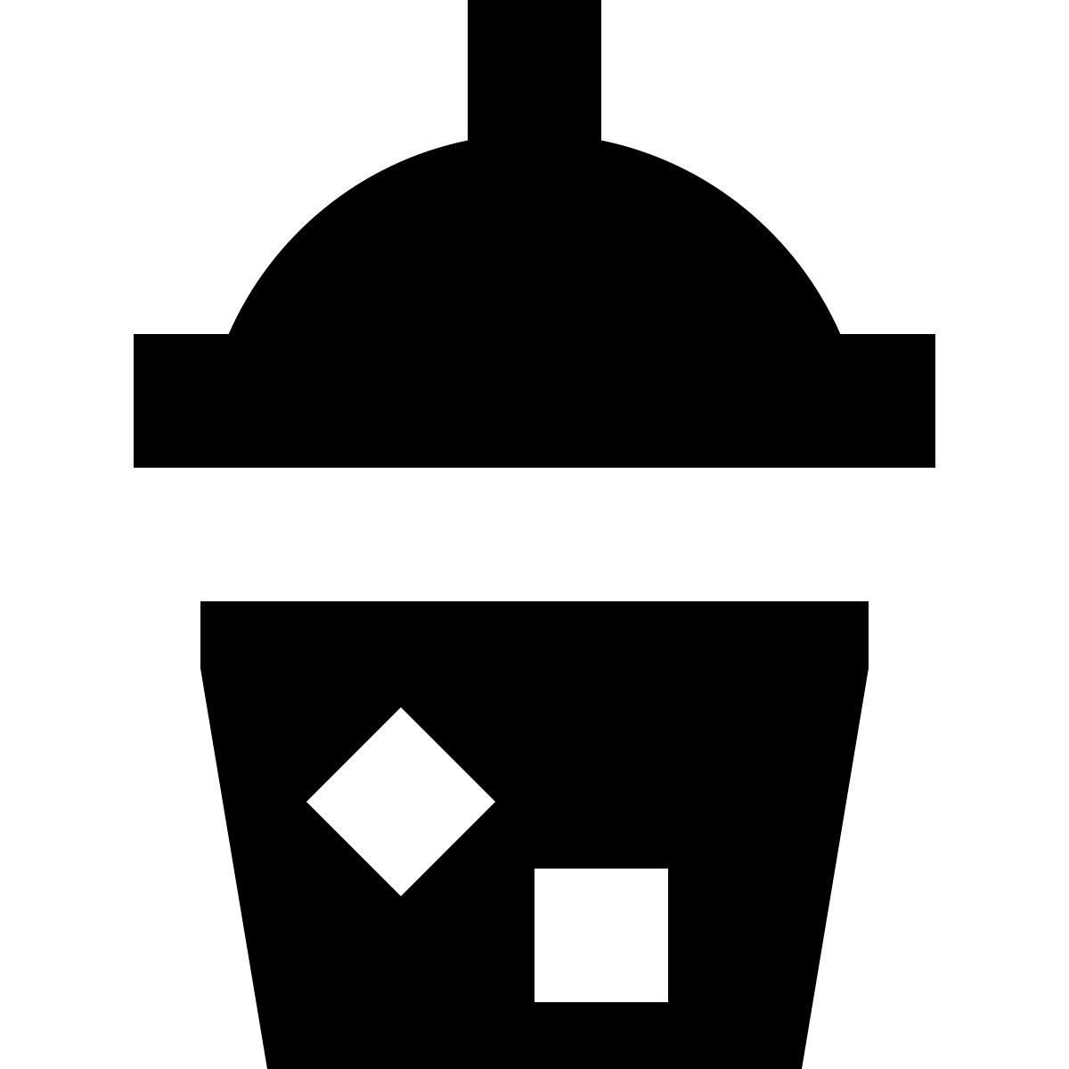 tiny glyph style café glacé icon