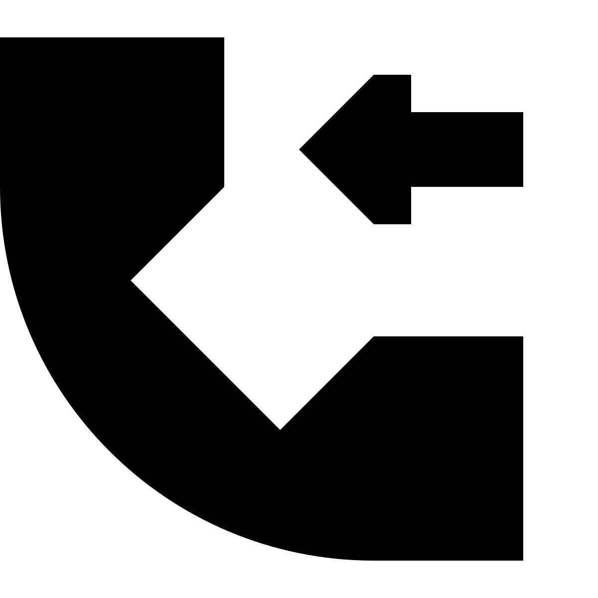 tiny glyph style eingehender anruf icon