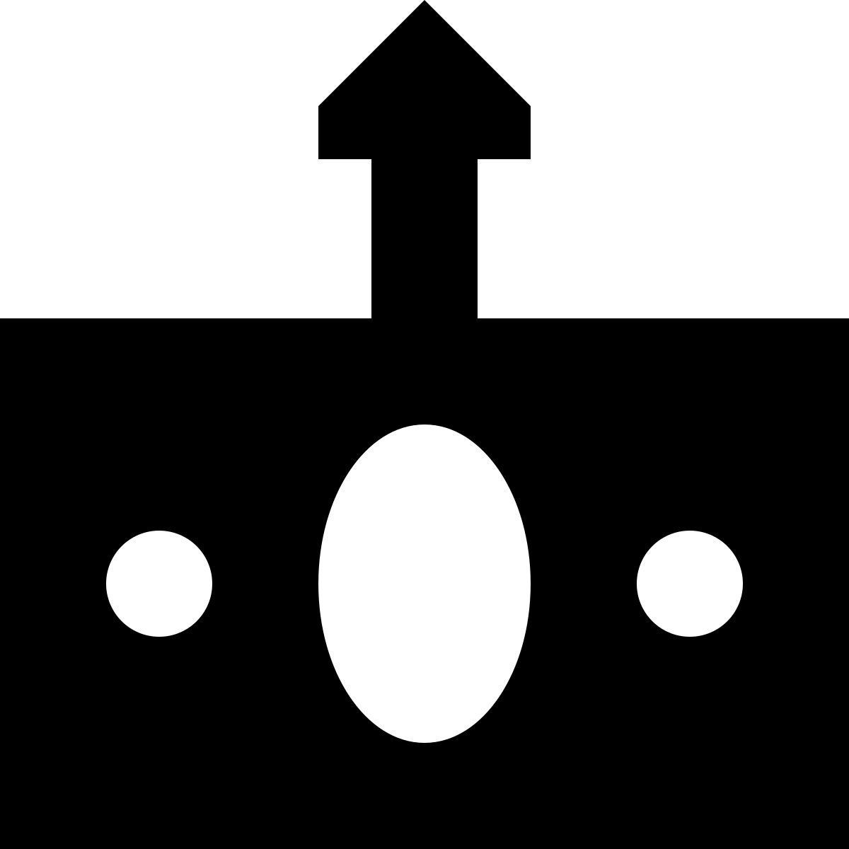 tiny glyph style initier le transfert d’argent icon