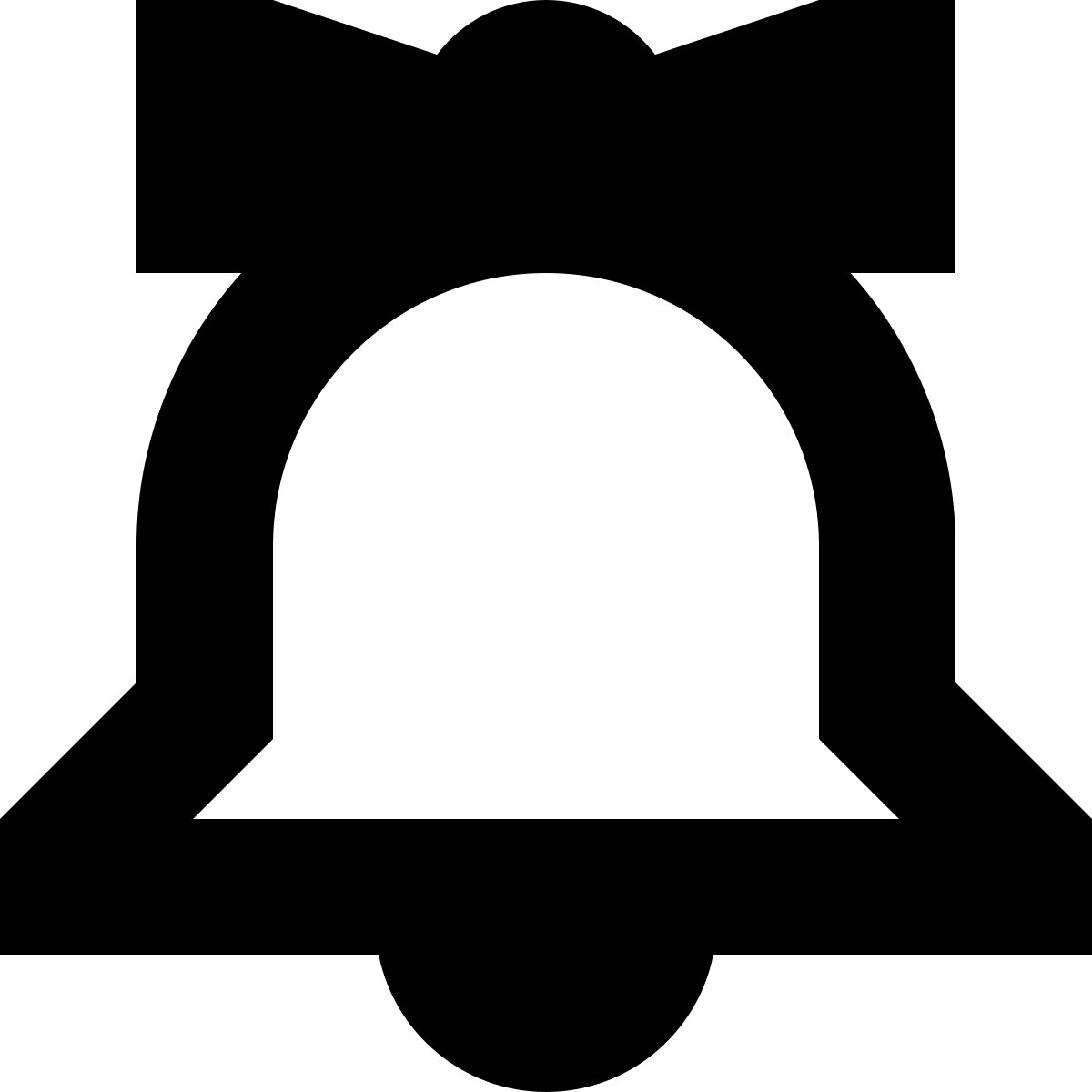 tiny glyph style jingle bell icon