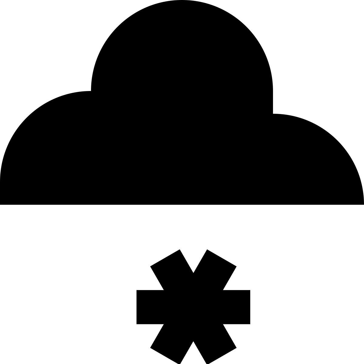 tiny glyph style light snow icon