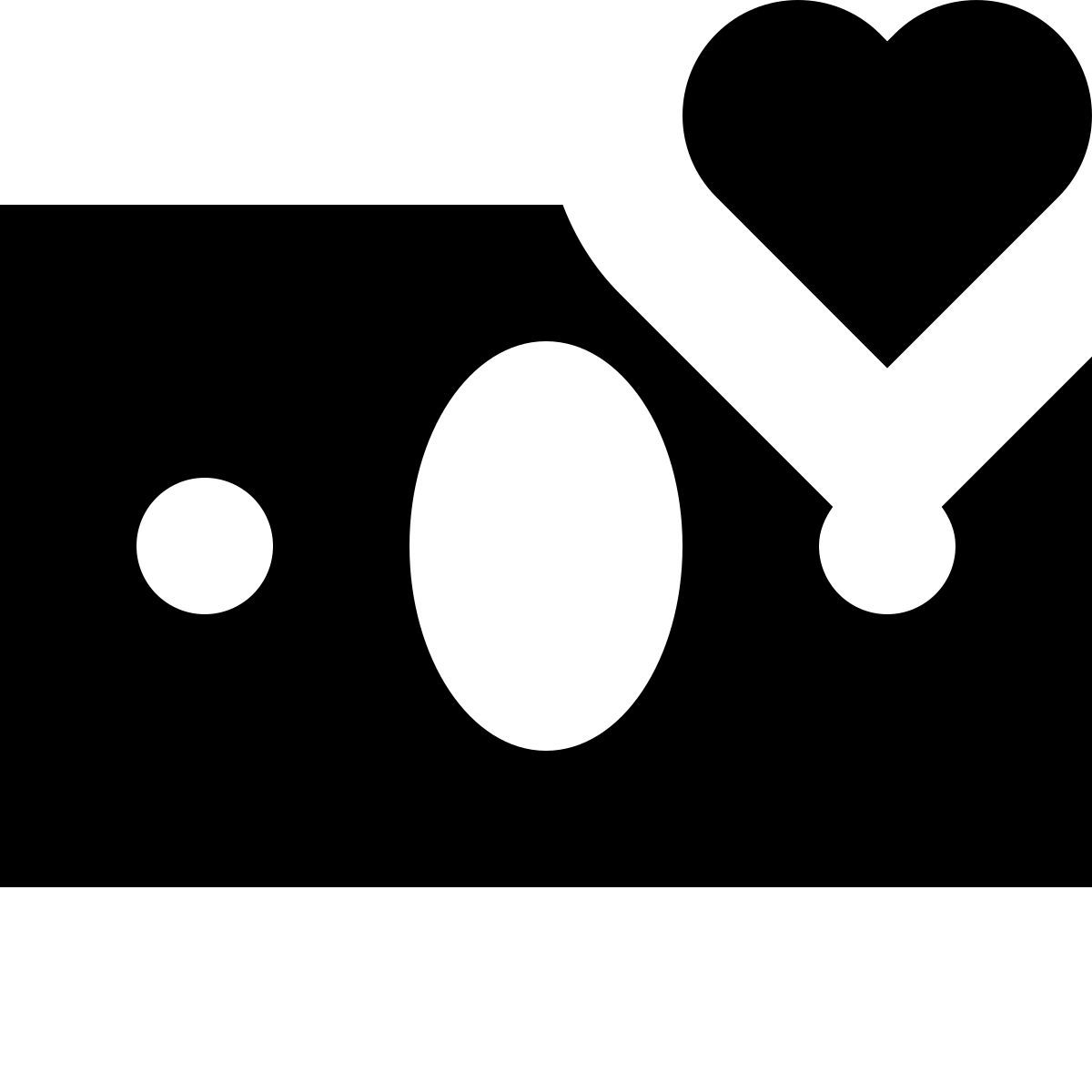 tiny glyph style liebe für geld icon