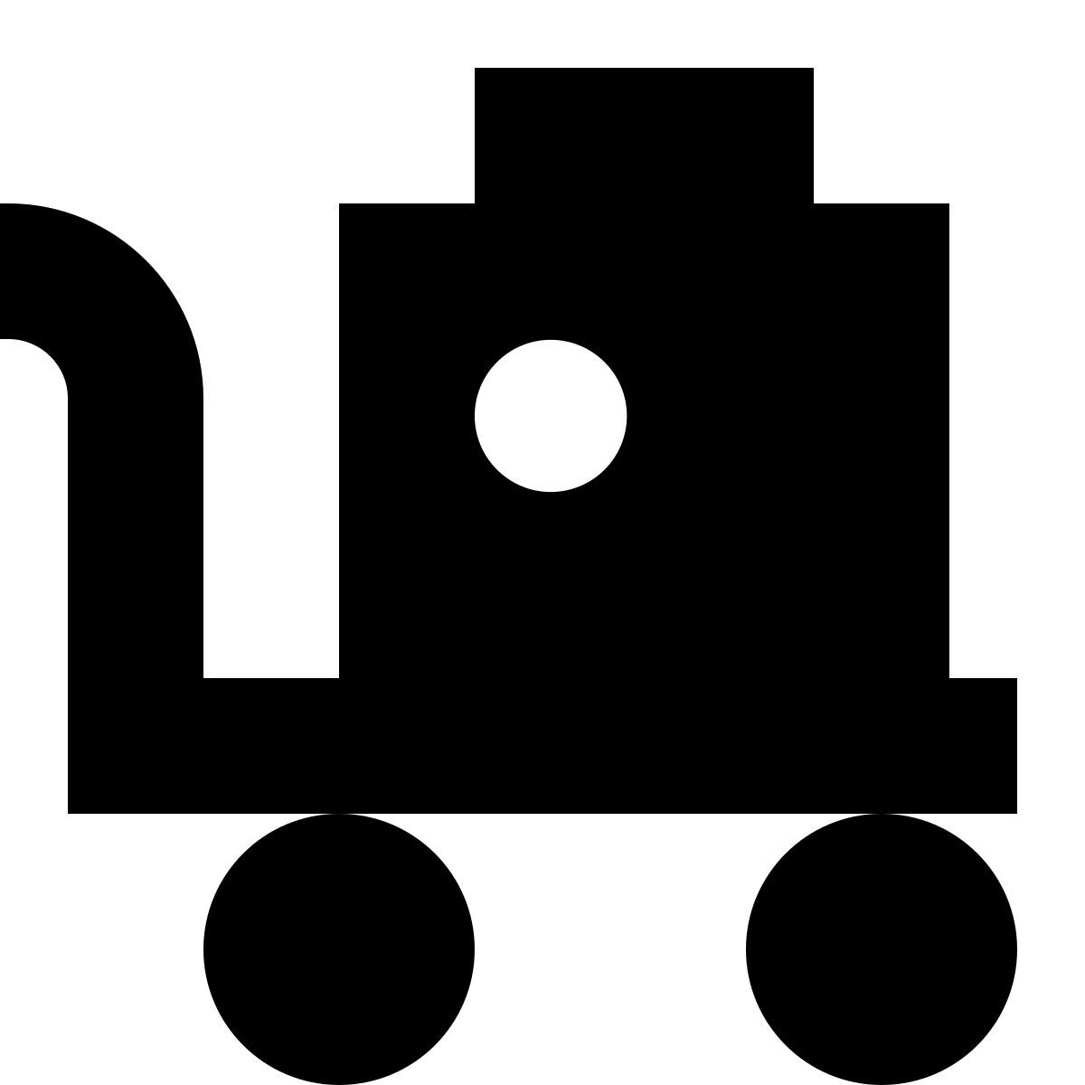 tiny glyph style 荷物と台車 icon