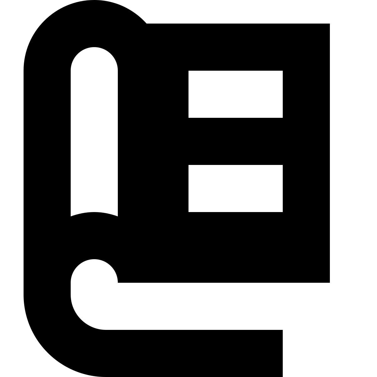 tiny glyph style magazine icon