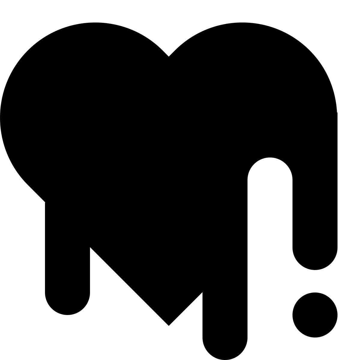 tiny glyph style schmelzendes herz icon