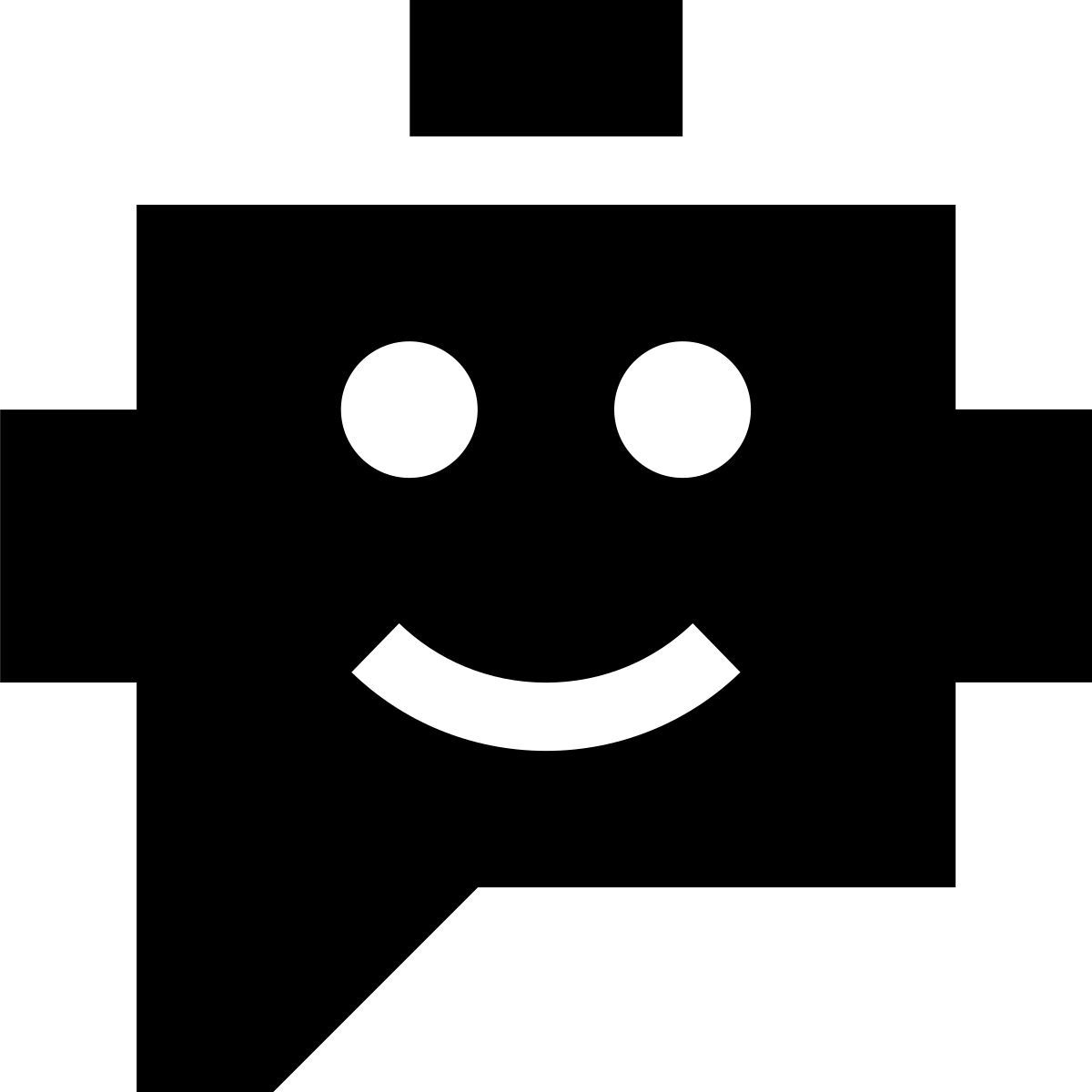 tiny glyph style 메시지봇 icon