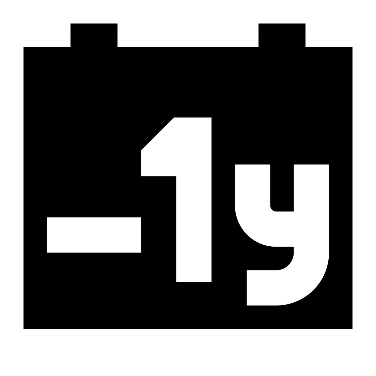 tiny glyph style 减去1年 icon