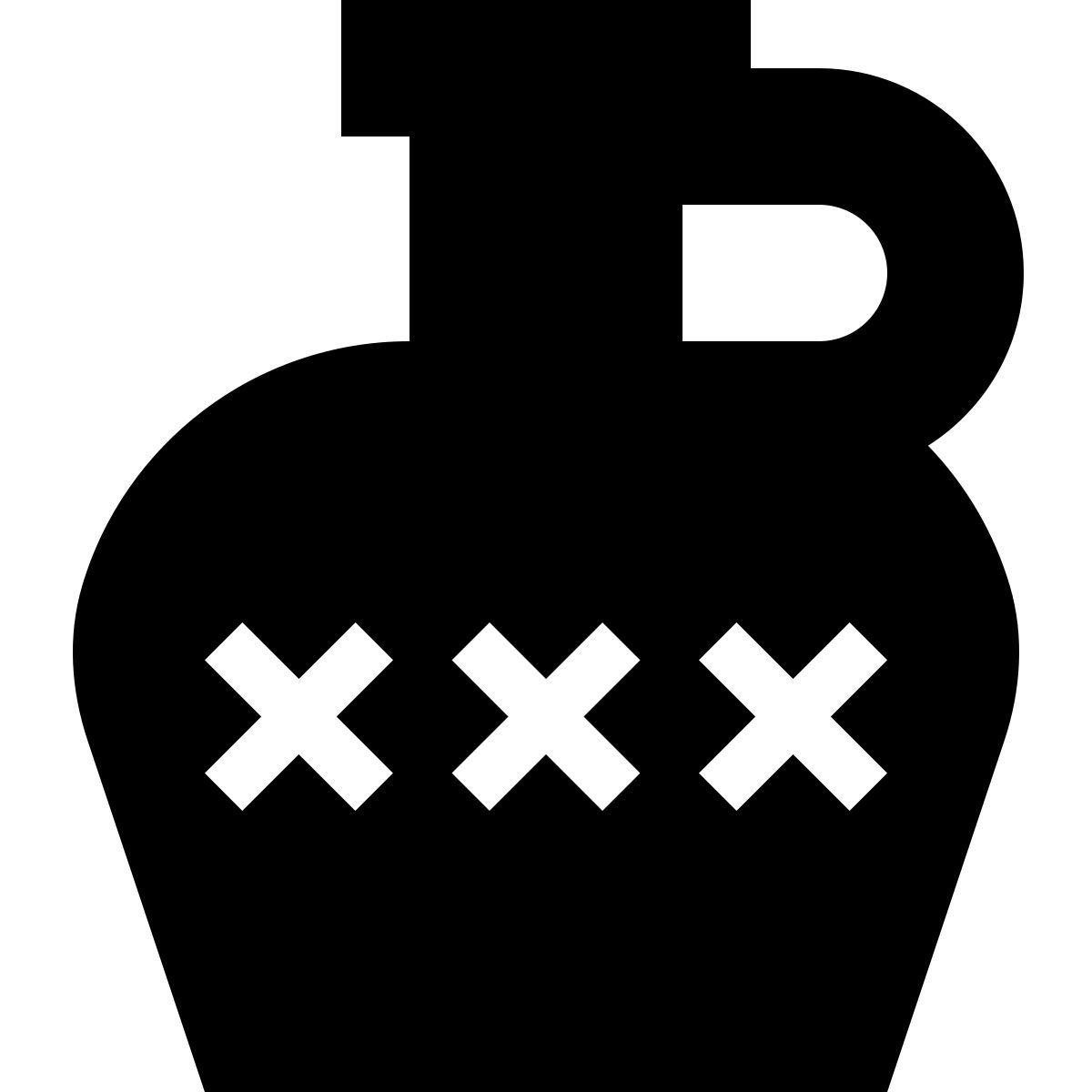 tiny glyph style moonshine jug icon