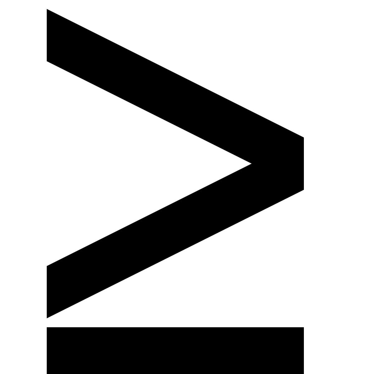 tiny glyph style größer gleich icon