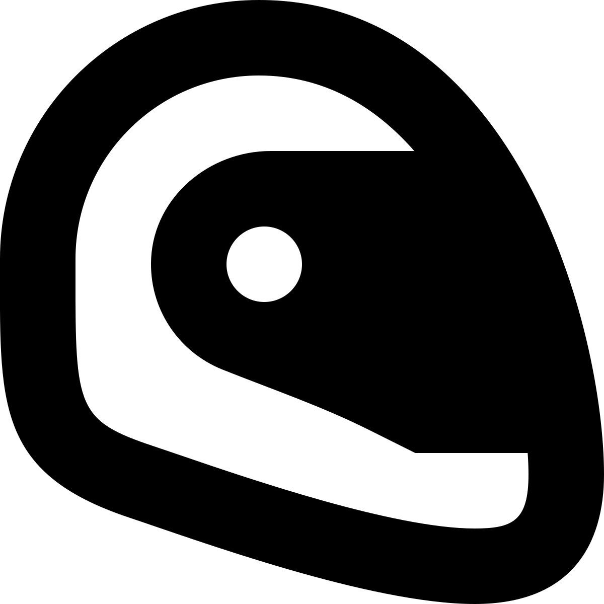 tiny glyph style 摩托车头盔 icon