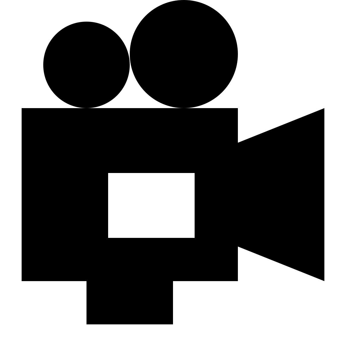 tiny glyph style proyector de películas icon