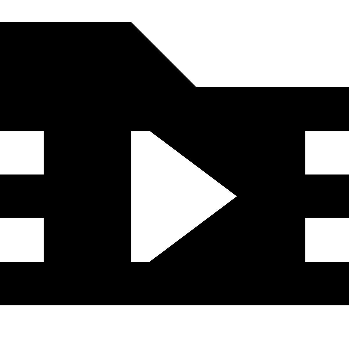 tiny glyph style movies folder icon