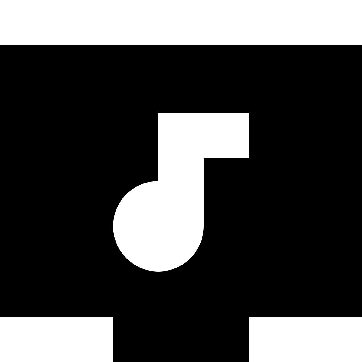 tiny glyph style vídeo de música icon