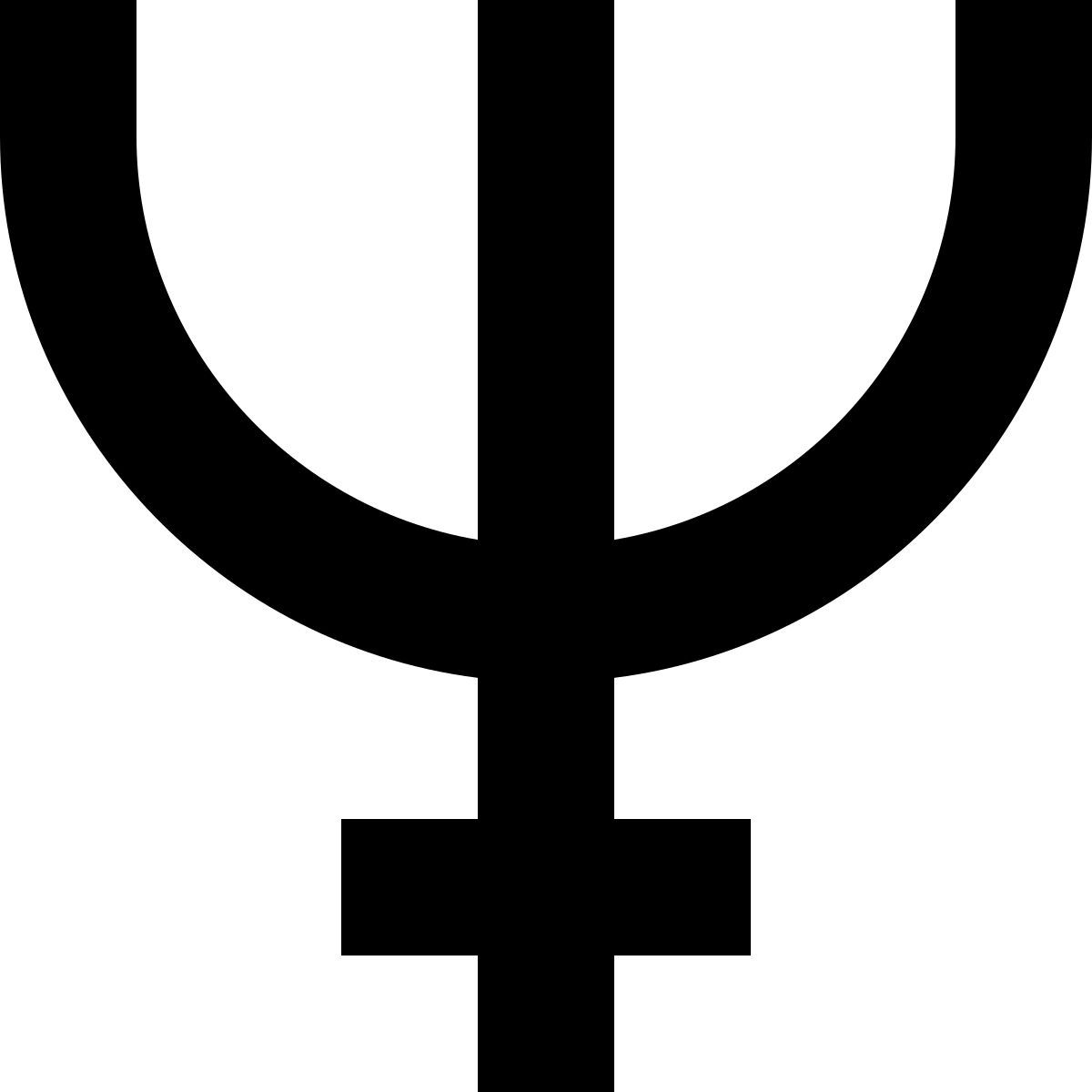 tiny glyph style símbolo de neptuno icon