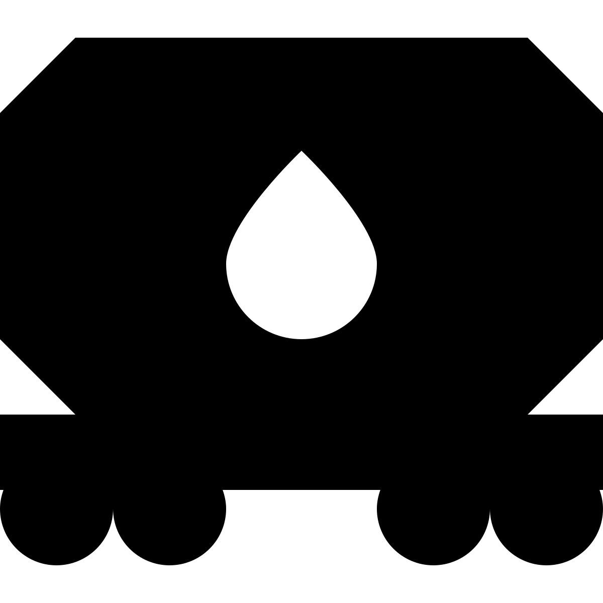 tiny glyph style transporte de petróleo icon