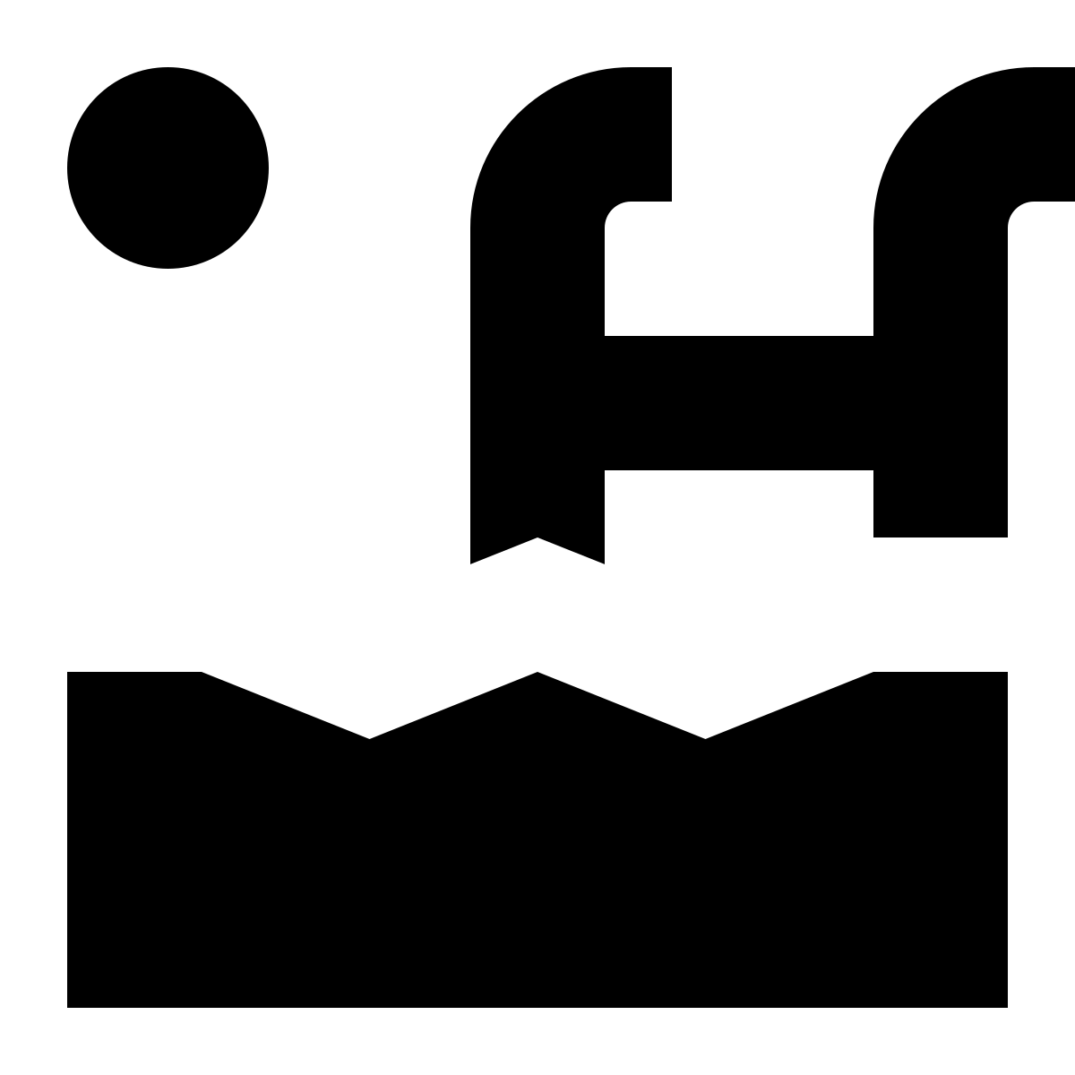 tiny glyph style outdoor swimming pool icon