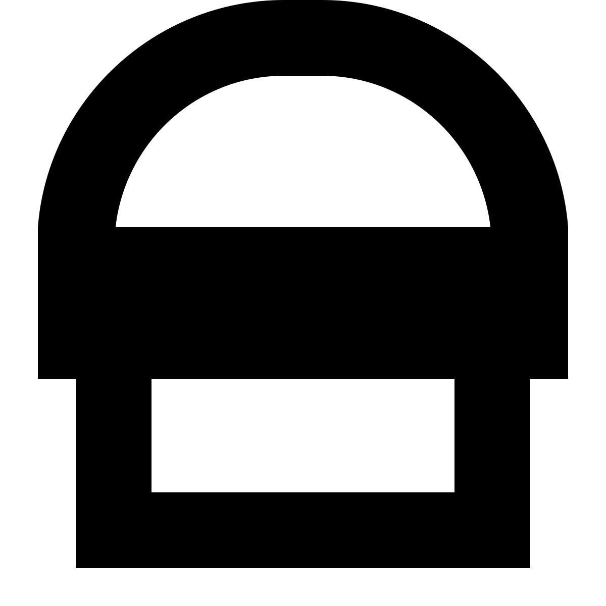 tiny glyph style balde de tinta com rótulo icon