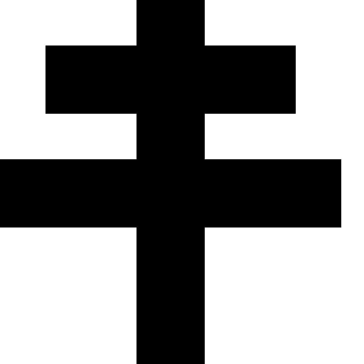 tiny glyph style cruz patriarcal icon