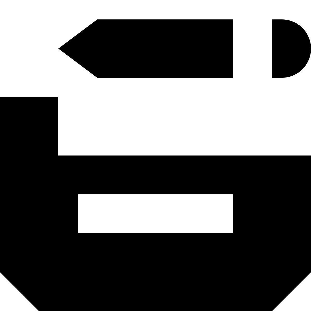tiny glyph style pencil case icon