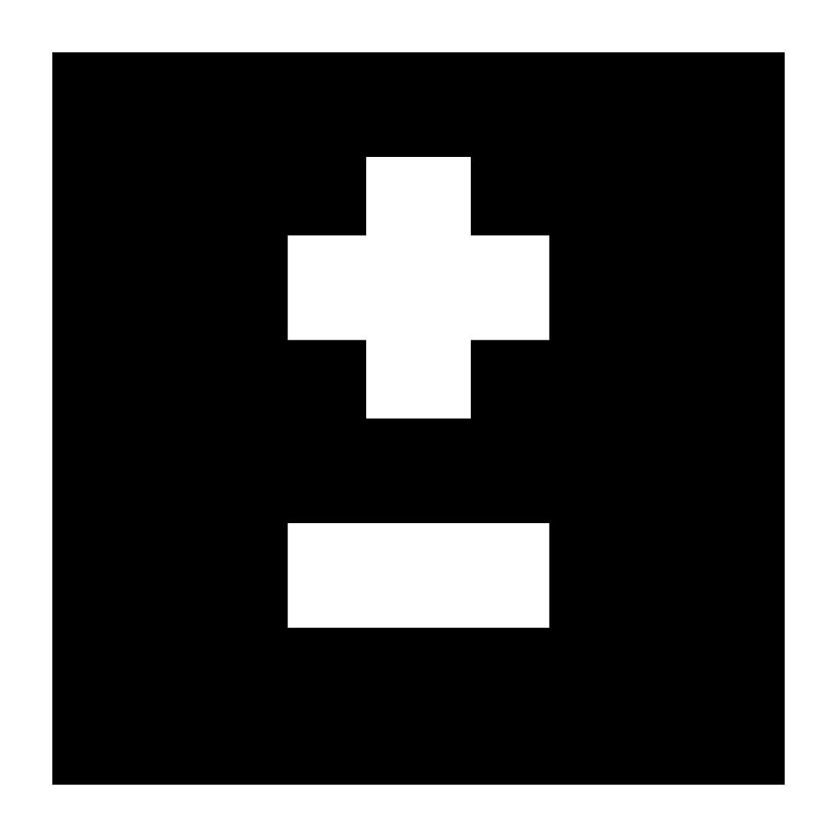 tiny glyph style 플러스 마이너스 2 icon