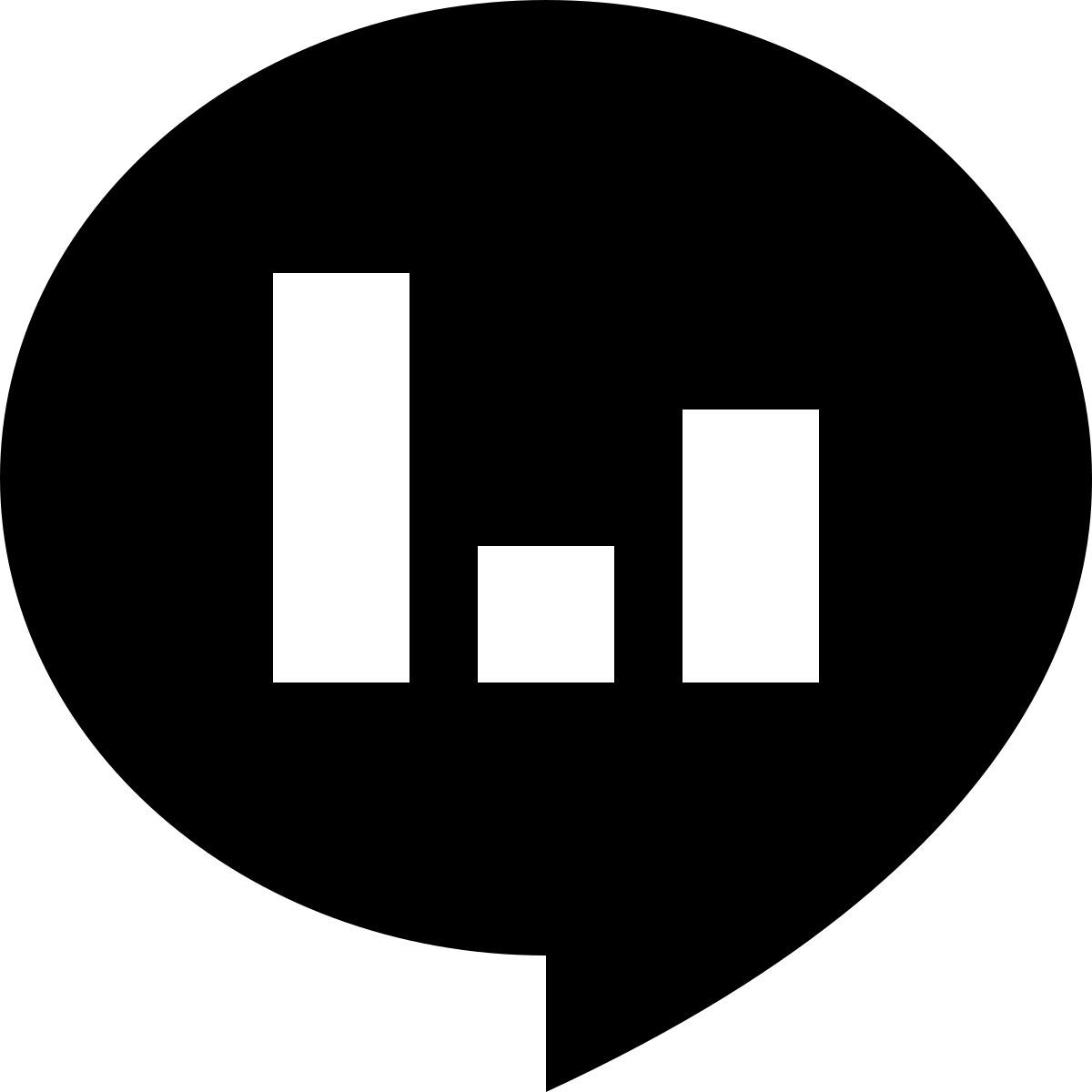 tiny glyph style discussione con sondaggio icon