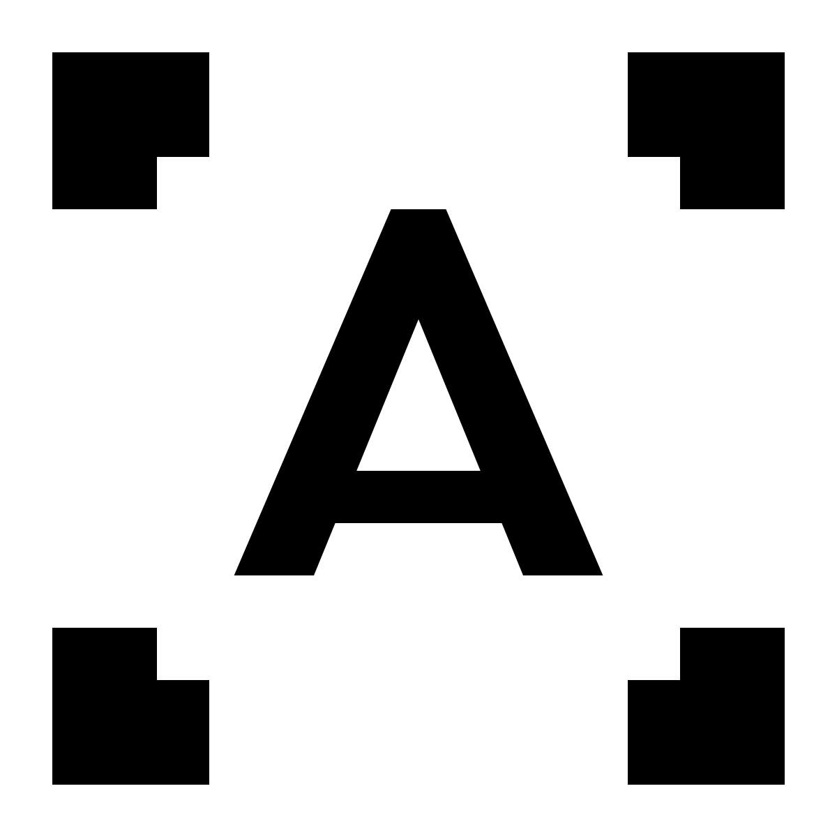 tiny glyph style printed ocr icon