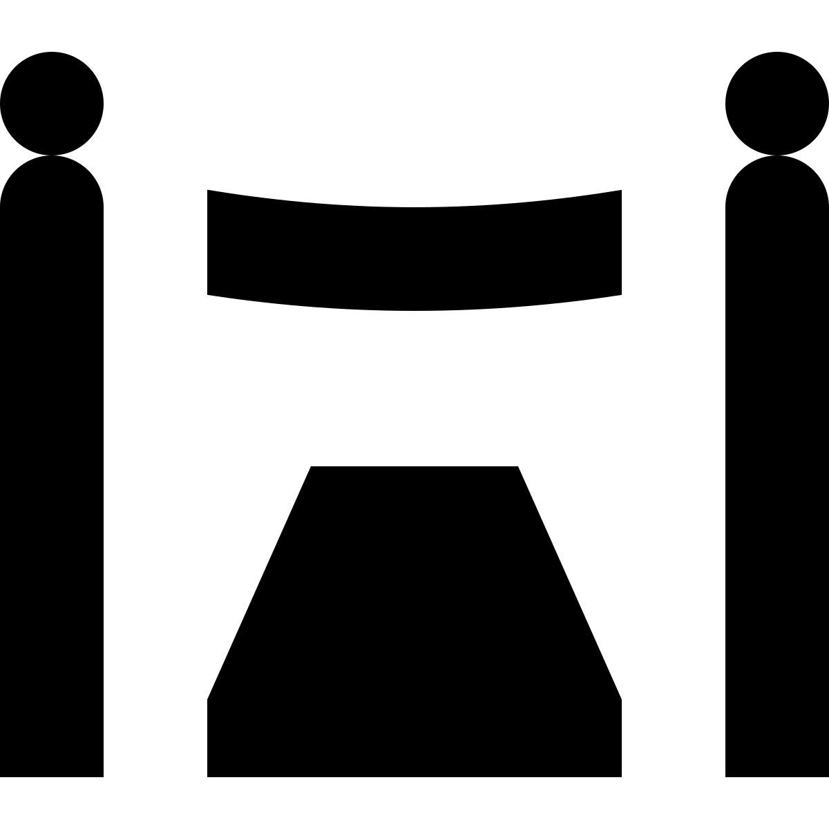 tiny glyph style alfombra roja icon