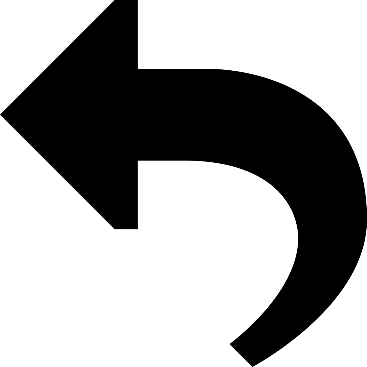 tiny glyph style reply arrow icon