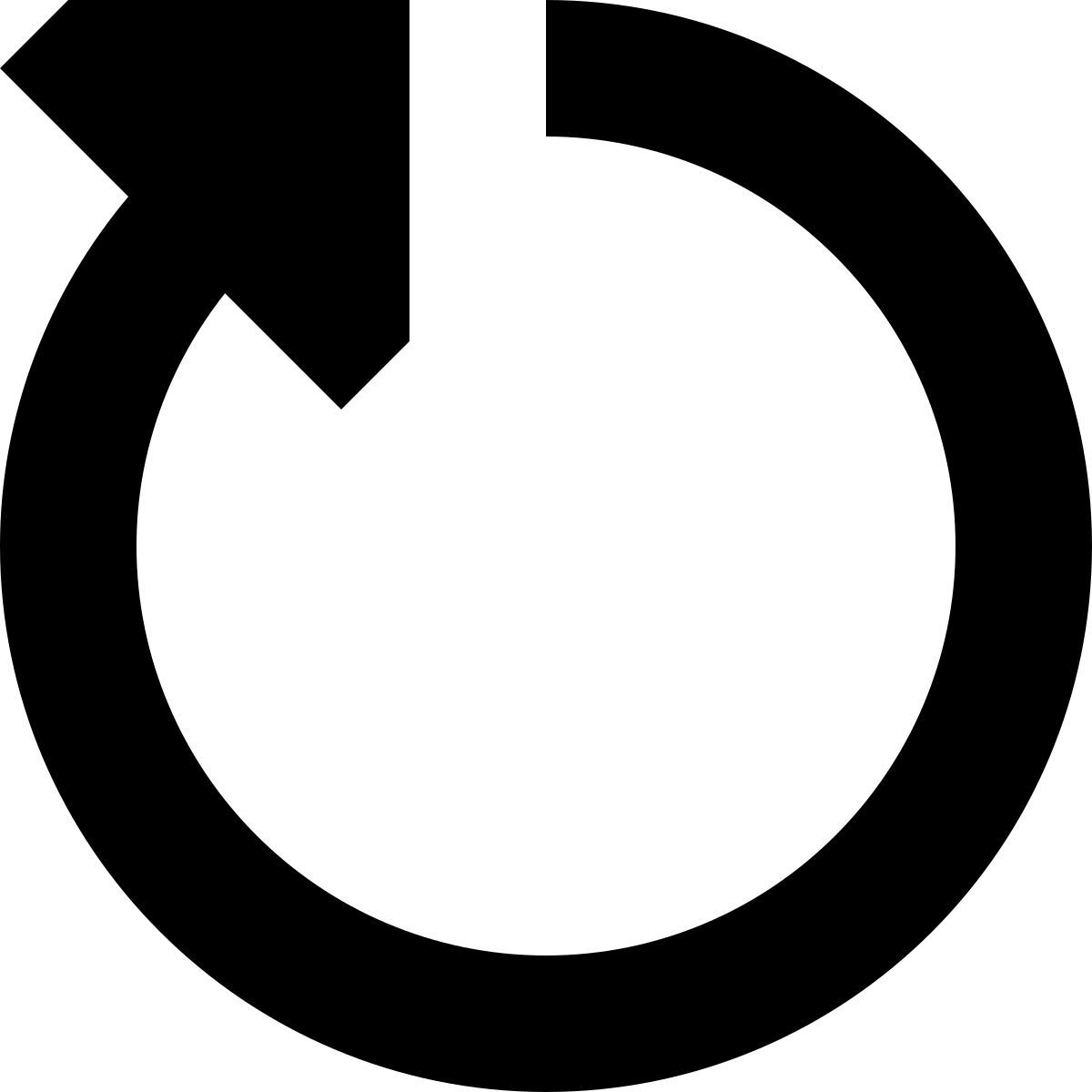 tiny glyph style 재시작 icon