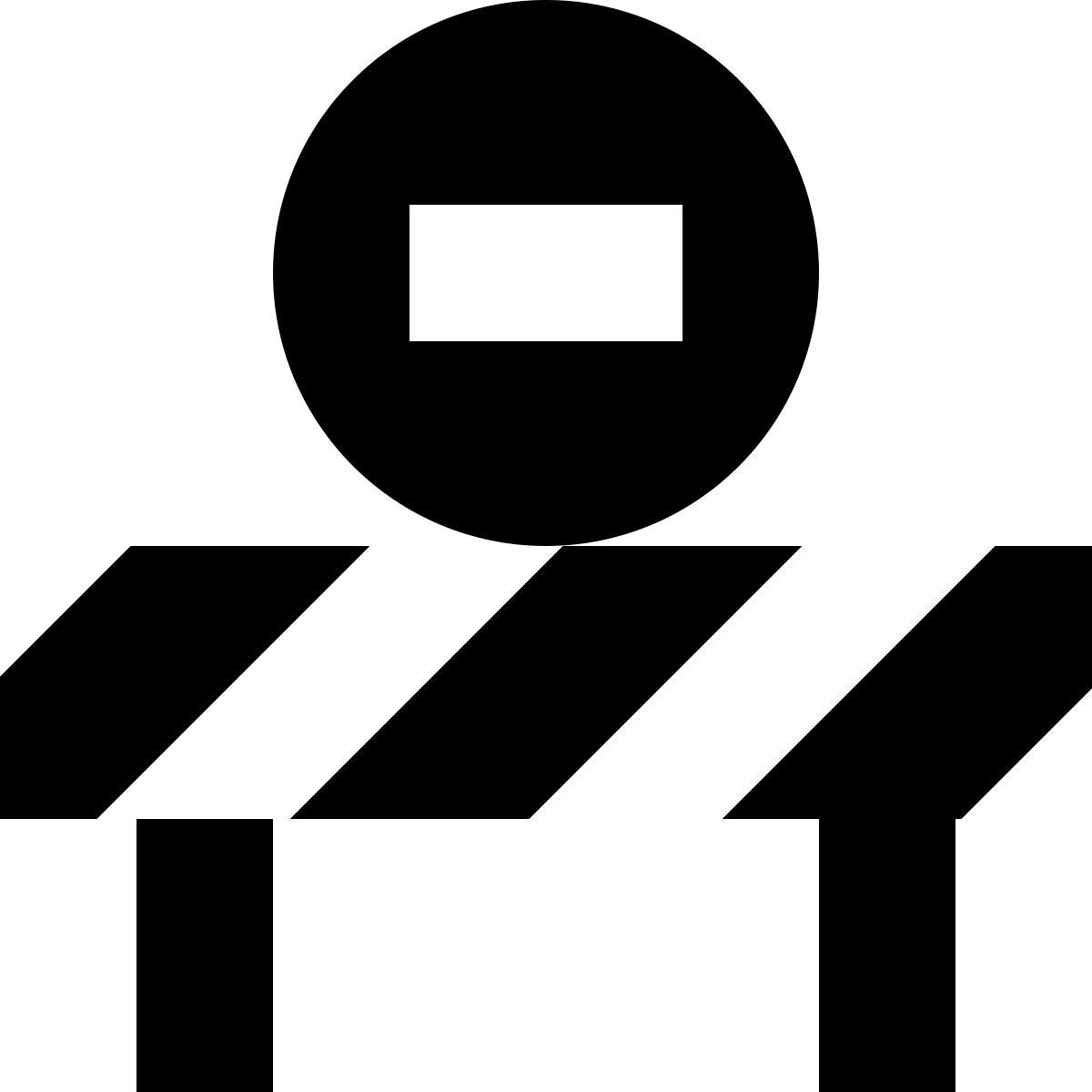 tiny glyph style road closure icon