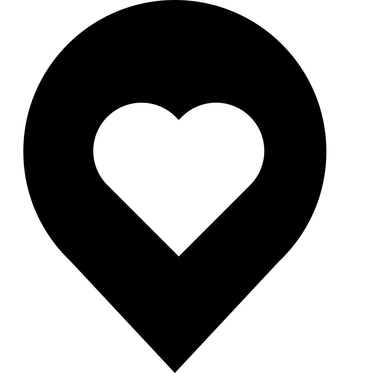 tiny glyph style 낭만적인 장소 icon