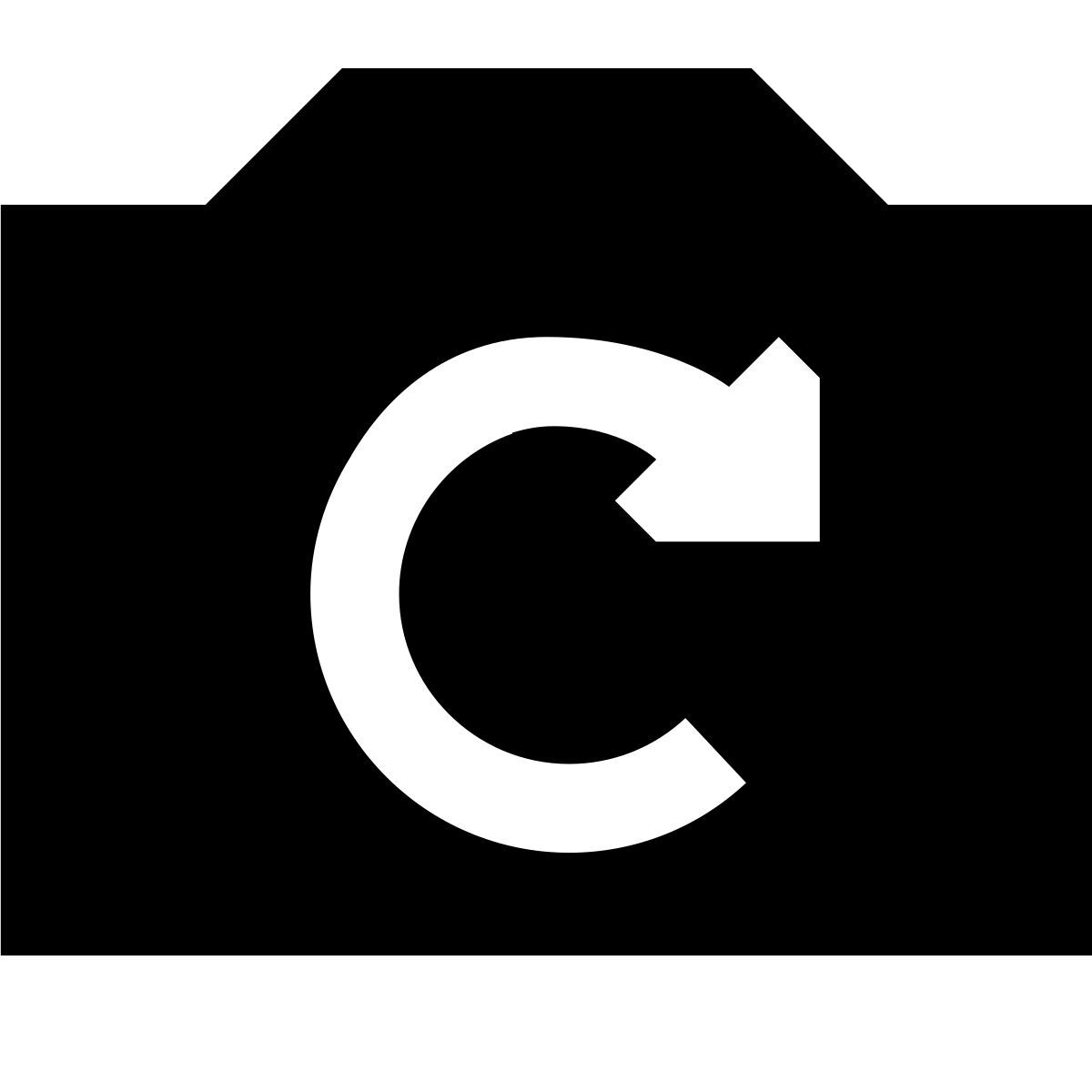 tiny glyph style 회전 카메라 icon