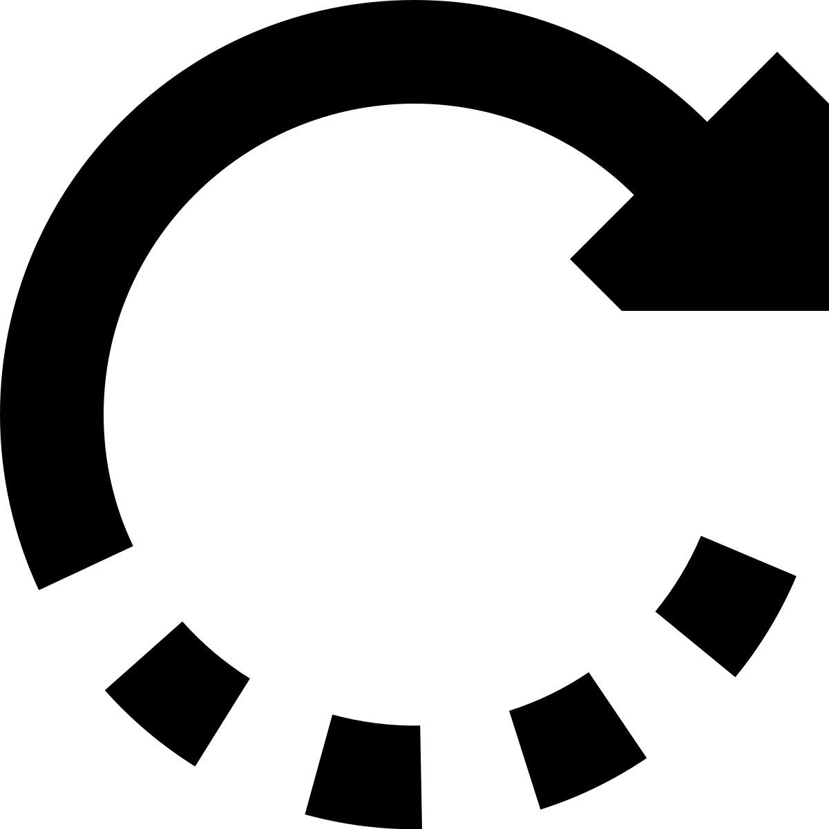 tiny glyph style rotate right icon