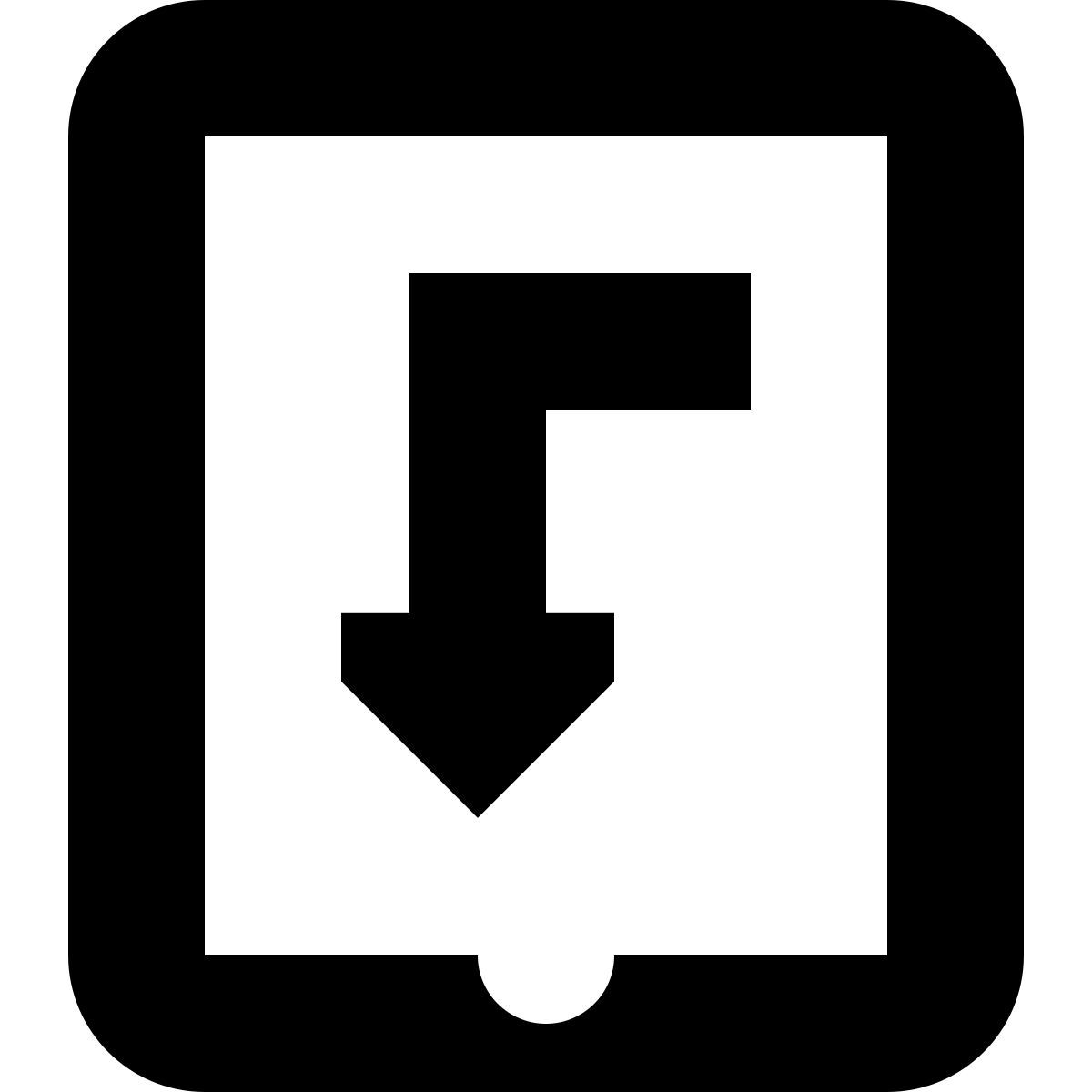 tiny glyph style girar a paisagem icon