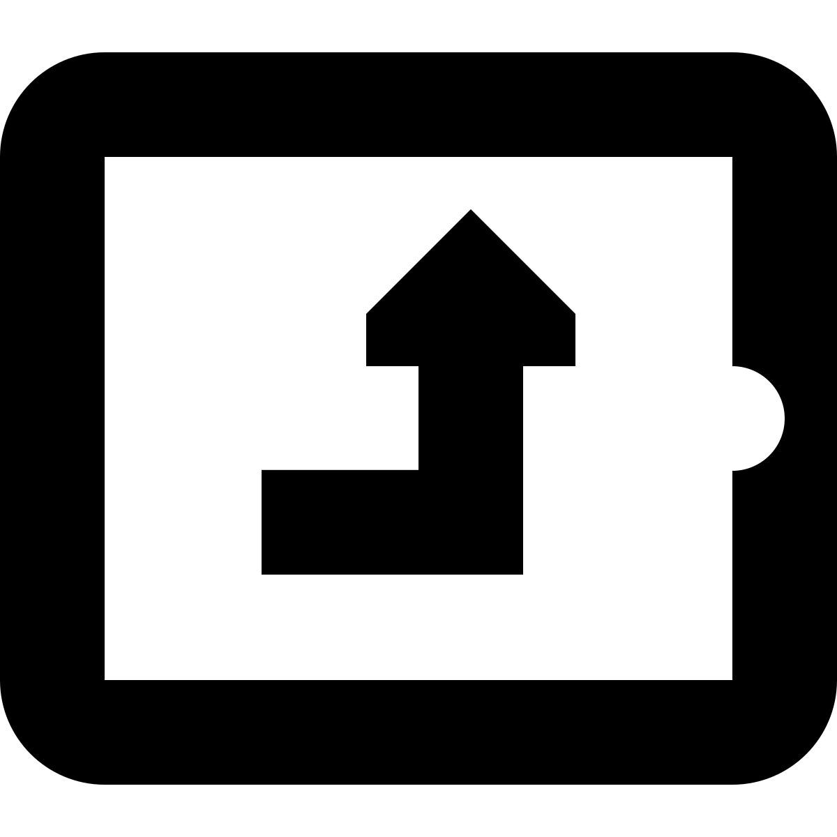 tiny glyph style girar para retrato icon