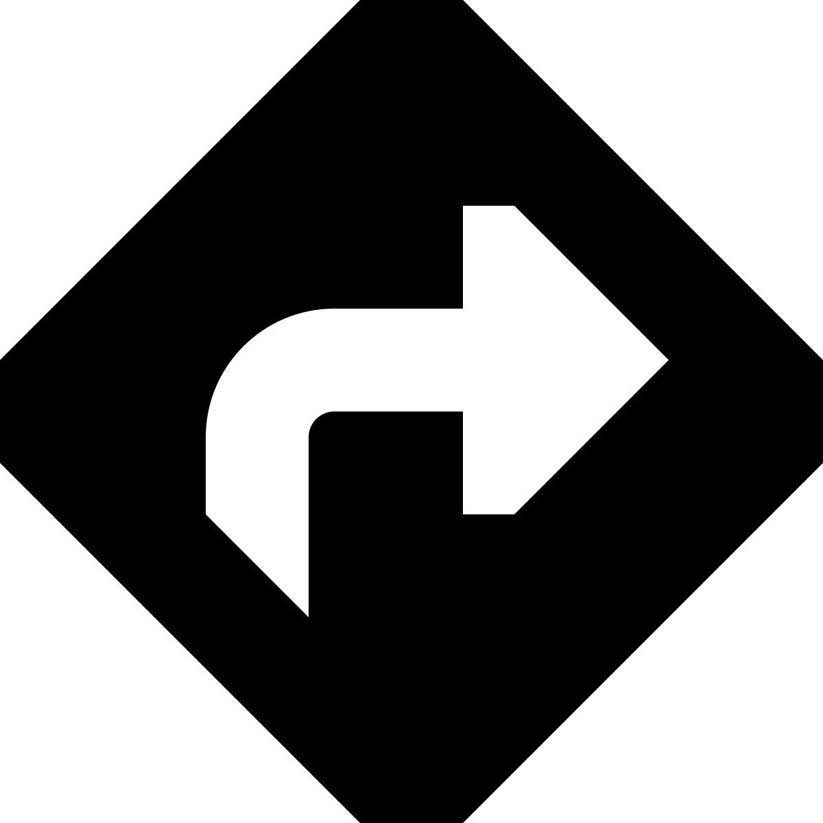 tiny glyph style route icon