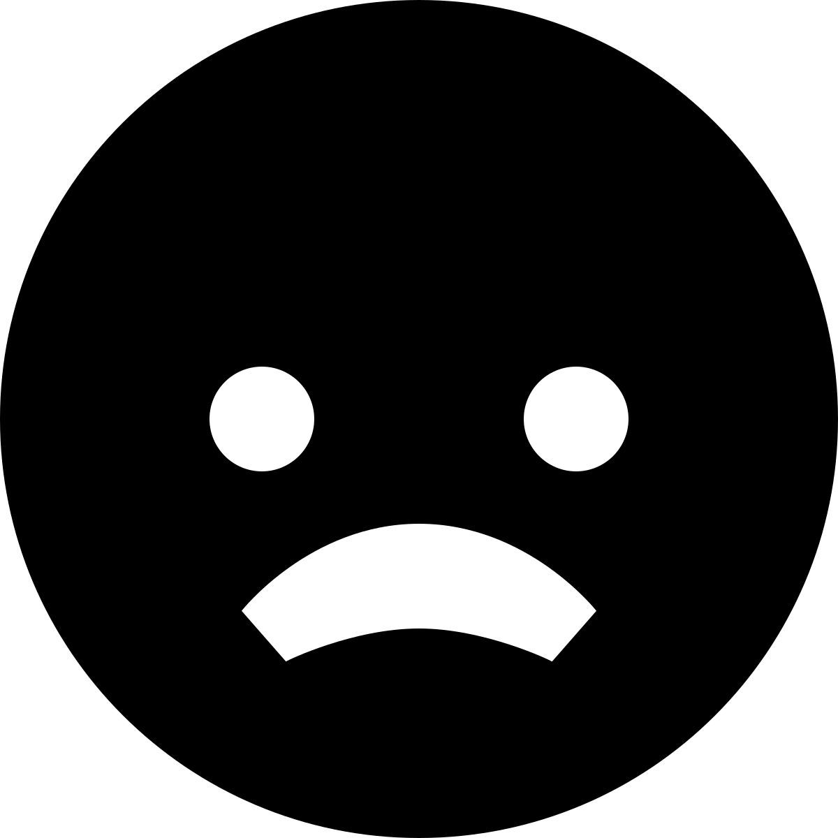 tiny glyph style sad icon