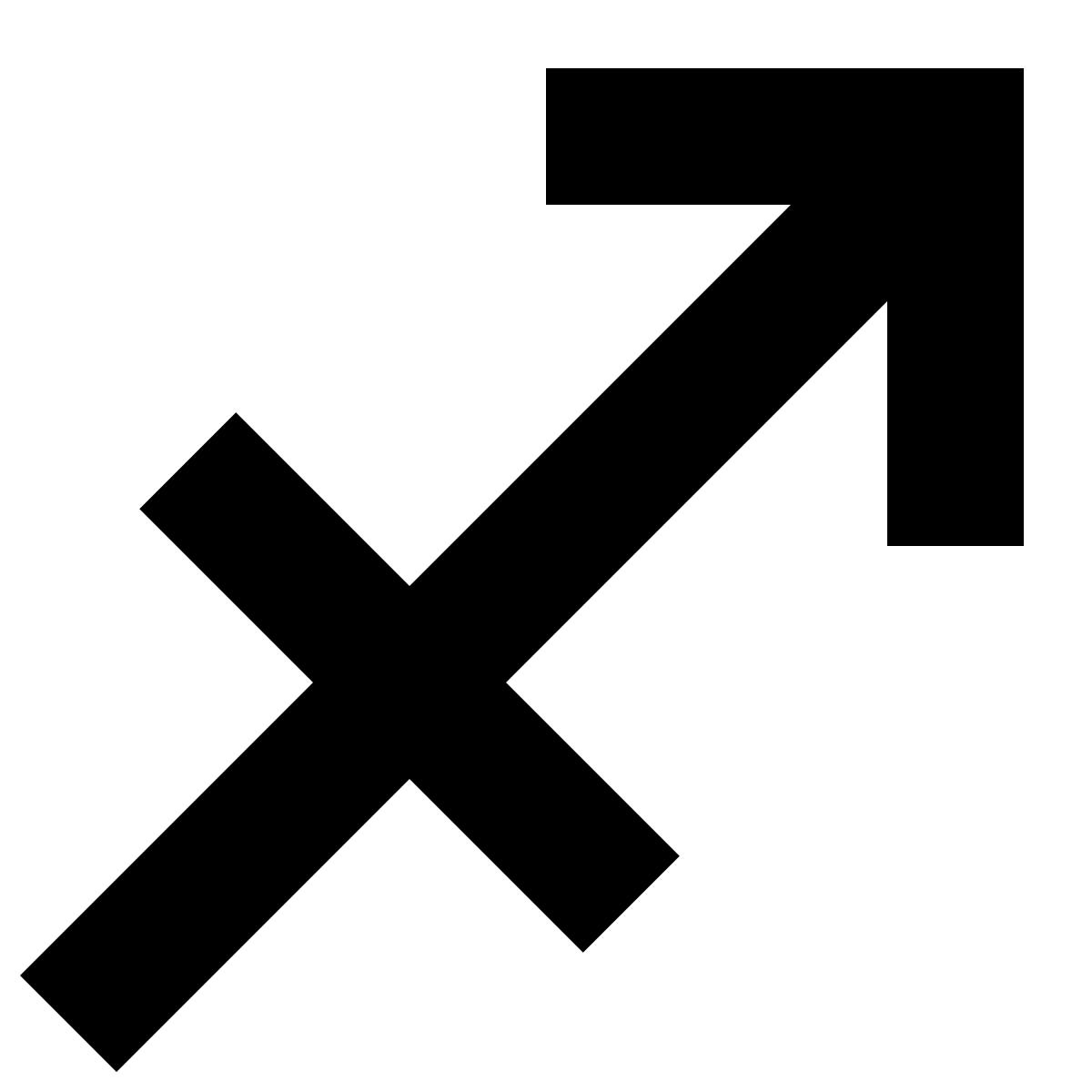 tiny glyph style sagittario icon