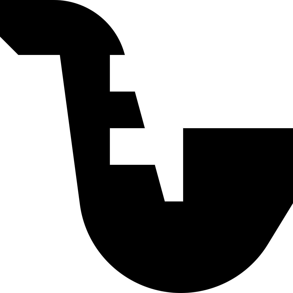 tiny glyph style saxofón icon